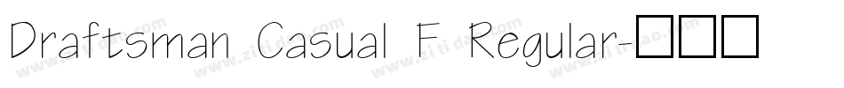 Draftsman Casual F Regular字体转换